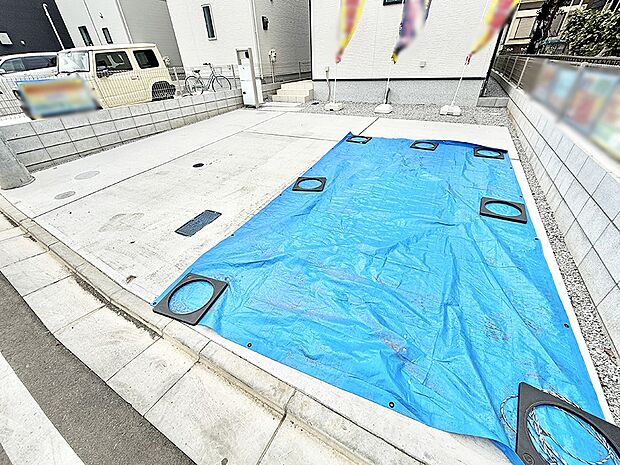 広い駐車場スペースが魅力的です