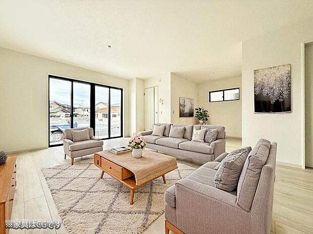 ■心落ち着く場所、ゆったり過ごせるリビング