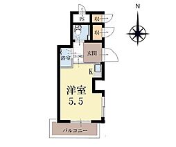 ライオンズマンション元住吉 1Kの間取図画像