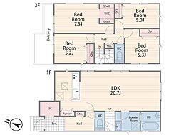 横須賀市舟倉1丁目2期 新築戸建 全2棟 2号棟