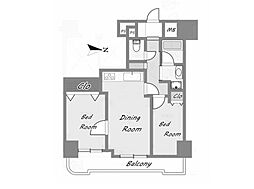 ライオンズマンション海老名第3 2DKの間取図画像