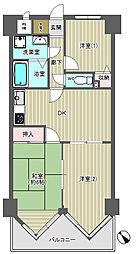 ヴィラ相武台 3DKの間取図画像