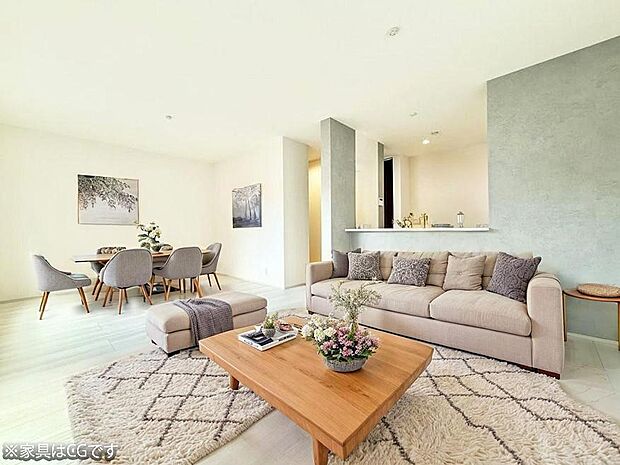 ■家具の配置がしやすく模様替えも楽しめる空間※家具はCGです