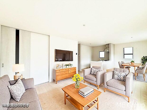 ■心落ち着く場所、ゆったり過ごせるリビング