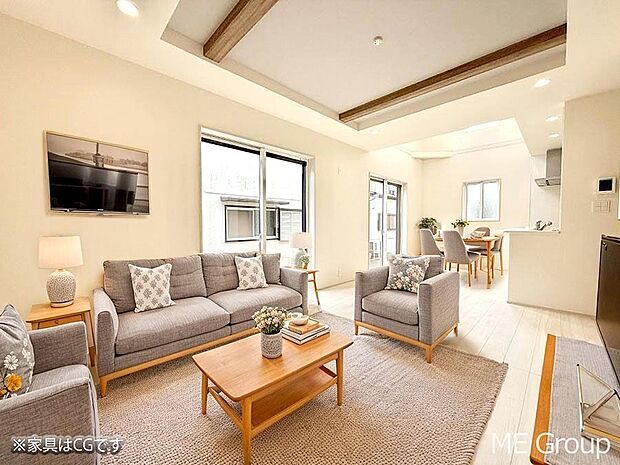 ■心落ち着く場所、ゆったり過ごせるリビング