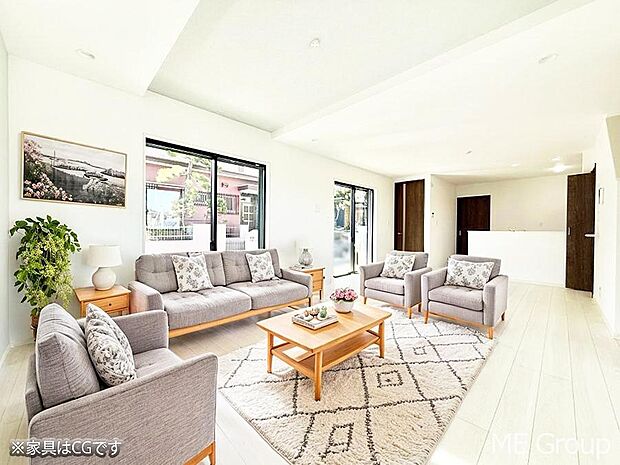 ■家具の配置がしやすく模様替えも楽しめる空間※家具はCGです