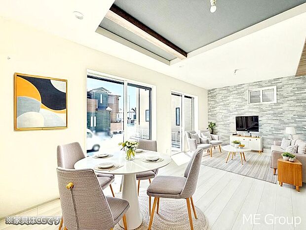 ■光と風を感じる、リラックスできる空間※家具はCGです