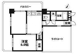 ホーユウパレス笹下 2DKの間取り