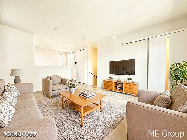 ■シンプルだけど贅沢、大切な人と過ごす心がほどける空間 ※家具はCGです