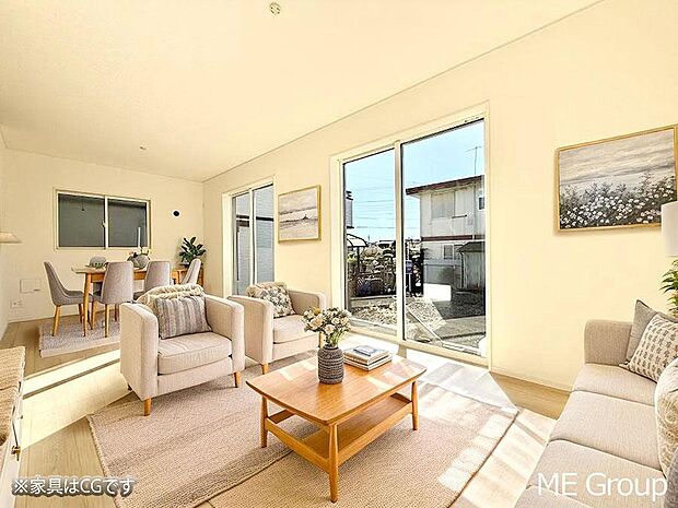 ■温もりを感じる、居心地のいいリビング