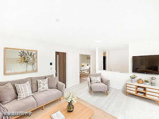 ■さりげないデザインが日常をセンスよく演出※家具はCGです