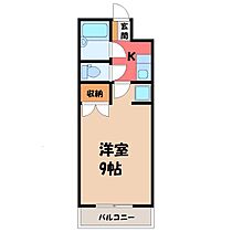 カスティールイン宇都宮  ｜ 栃木県宇都宮市平松本町（賃貸マンション1K・2階・25.92㎡） その2