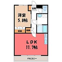 栃木県鹿沼市貝島町（賃貸アパート1LDK・1階・44.55㎡） その2