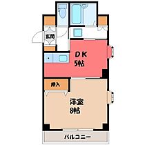 栃木県宇都宮市上戸祭4丁目（賃貸マンション1DK・2階・30.45㎡） その2