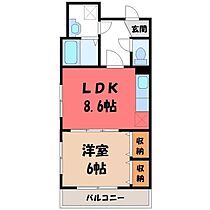 栃木県宇都宮市西1丁目（賃貸マンション1LDK・4階・36.90㎡） その2