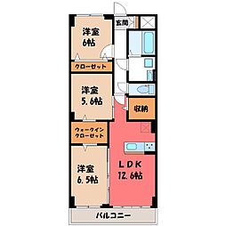 PLACIDES 1階3LDKの間取り