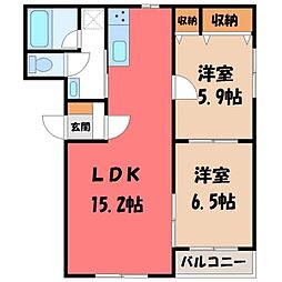 間取図画像 2LDK
