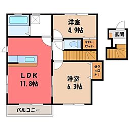 エルヴィータα B 2階/-