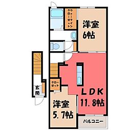 ファーストリング5 2LDKの間取図画像