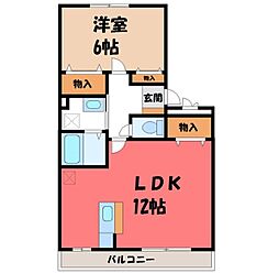 グレイスコートY's 1LDKの間取図画像