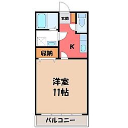 MKコーポエフ 1Kの間取図画像
