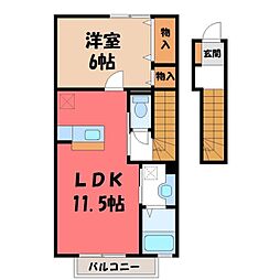 アスタマニアーナB 1LDKの間取図画像