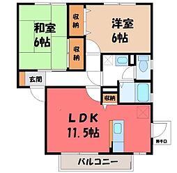 JR東北本線 雀宮駅 徒歩20分 1階/-