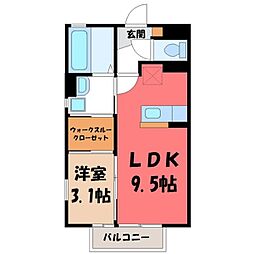 フィカーサミズホB 1SKの間取図画像