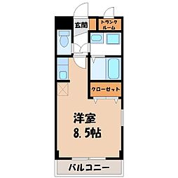 ボスコピジョーネ ワンルームの間取図画像