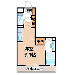 モンテ・シャルム ワンルームの間取図画像