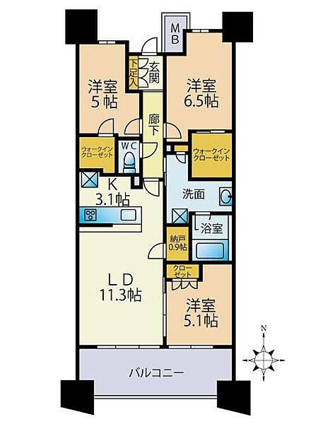 同じ建物の物件間取り写真 - ID:213101185218