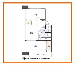 三田桜台第二コーポ 2DKの間取図画像