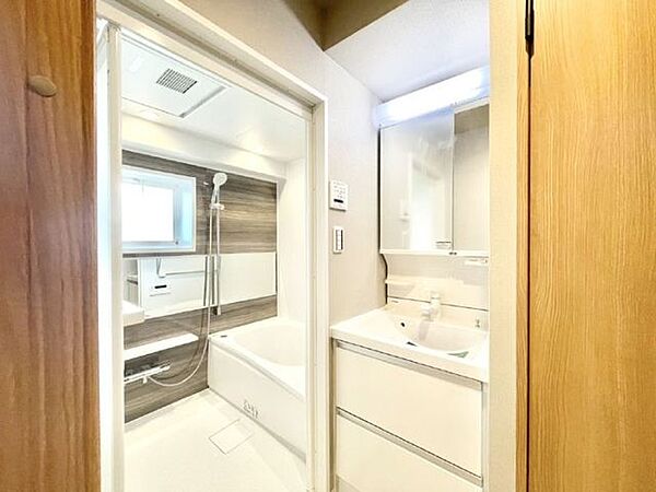 パウダールームは朝を快適させてくれる空間としては大切な空間です。バタバタしている忙しい朝でも収納が多い洗面台では短時間で効率良く支度ができます。