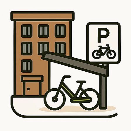 無料駐輪場付で、通勤・通学・お買い物など自転車をご利用いただけます。