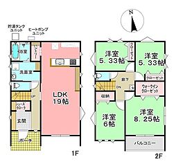いろどりアイタウン石巻市丸井戸3丁目  新築分譲住宅 4LDKの間取り