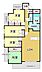 間取り：角部屋の4LDK。子供部屋にするもよし、趣味のお部屋にするもよし！暮らし方に合わせてお選びいただけます。