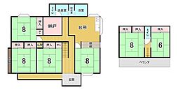 鹿又字小金袋　中古戸建 5DKの間取り