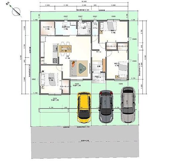 建物プラン例　建物価格1469万円（税抜）、建物面積86．12m2