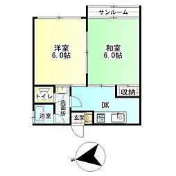 M・Eビル 2Kの間取図画像