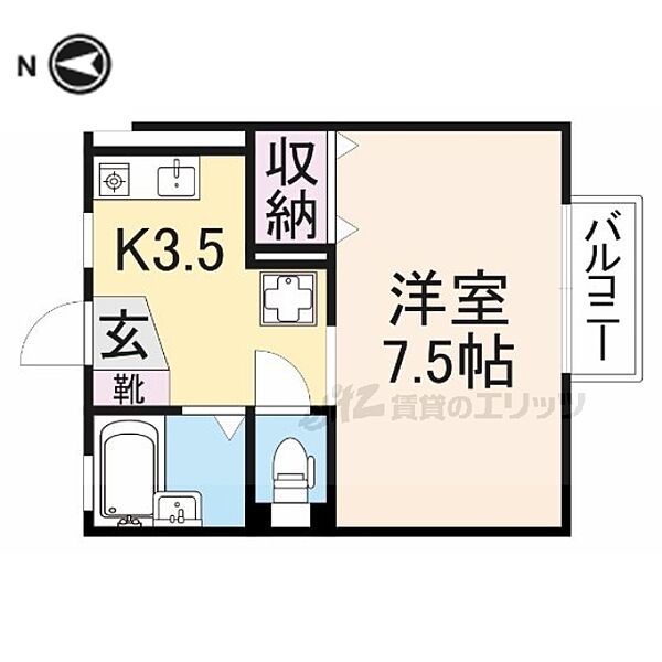 奈良県天理市田町(賃貸アパート1K・2階・25.11㎡)の写真 その2