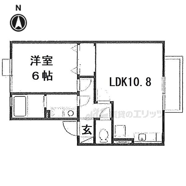 コロ・ポックル 202｜奈良県橿原市栄和町(賃貸アパート1LDK・2階・40.29㎡)の写真 その2