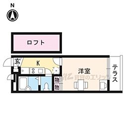 レオパレスクレールドゥ 3階1Kの間取り