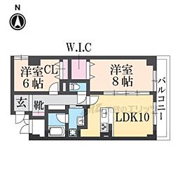 アルペン　ローゼ 3階2LDKの間取り