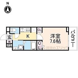 JR和歌山線 志都美駅 徒歩5分の賃貸アパート 2階1Kの間取り