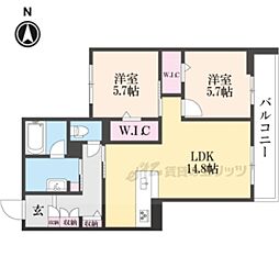 ソラマ 3階2LDKの間取り