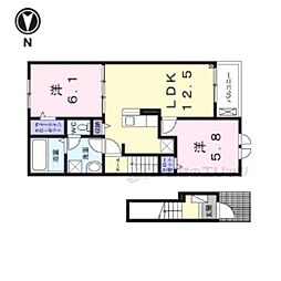 クラッシー　ハウス 2階2LDKの間取り