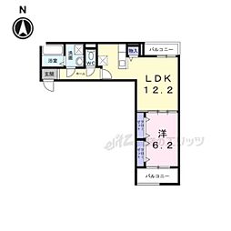 近鉄奈良線 近鉄奈良駅 バス14分 宮の森町東口下車 徒歩9分の賃貸アパート 3階1LDKの間取り