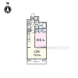 JR和歌山線 畠田駅 徒歩6分の賃貸アパート 3階1LDKの間取り