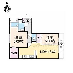 Ｂｅｎｅ　ｓｔａｂｉｌｅ　Ｂ棟 1階2LDKの間取り