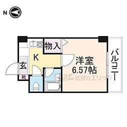 メゾンケイティーエス 1Kの間取図画像